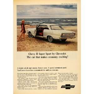  1965 Ad Chevrolet General Motors White Chevy II Beach 