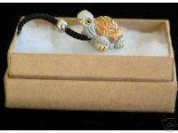 NEW CERAMIC TURTLE COLLECTIBLE NECKLACE BROWN DK  