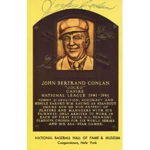  Jocko Conlan Autographed/Hand Signed Baseball Hall of Fame 