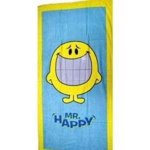  Mr. Men Little Miss Mr Happy Bath Towel: Home & Kitchen