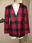 Sassy Blk Red Plaid Blazer w front pocket buttons.6P items in 