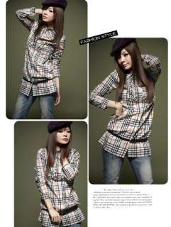 wholesale Plaid Front Buttons Long Shirt Yellow