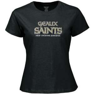    Reebok New Orleans Saints Black Wordplay T shirt