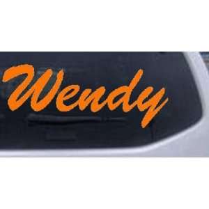  Wendy Names Car Window Wall Laptop Decal Sticker    Orange 