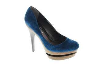 Jessica Simpson COLIE CUTOUT Womens Platform High Heels Blue Designer 