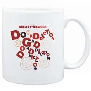   : Mug White  Great Pyrenees DOG ADDICTION  Dogs: Sports & Outdoors