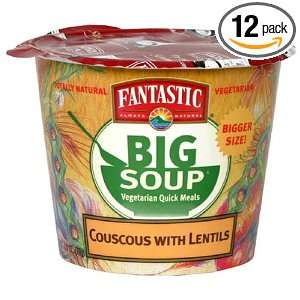 Fantastic Foods Big Soup Vegetarian Quick Meals, Couscous with Lentils 