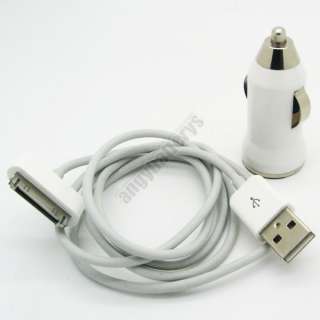 Wall Car Charger & USB charging Data Cable for iPod Touch iPhone 4 4G 