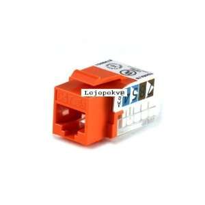  Cat5e Tooless Keystone Jack   Orange 