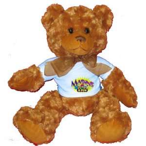    MASONS R FUN Plush Teddy Bear with BLUE T Shirt: Toys & Games