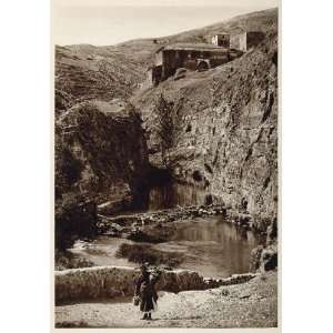  1925 Guadalaviar River Albarracin Spain Photogravure 