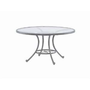   Cast Aluminum Round Glass Patio Chat Table: Patio, Lawn & Garden