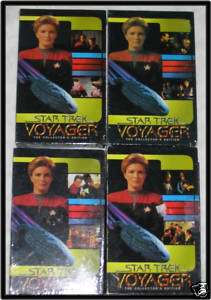 Lot 4 VHS Star Trek Voyager tapes 3 new in plstc 1 used  
