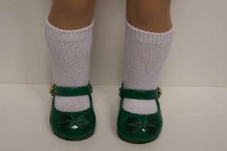HUNTER GREEN Patent MJ Doll Shoes w/BUCKLE For AMERICAN GIRL♥  