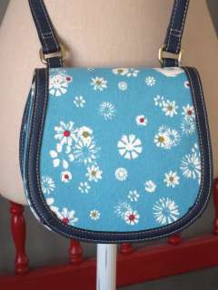 Light Blue Floral Canvas Saddle Bag / IN HAND   NWT / JASON WU for 