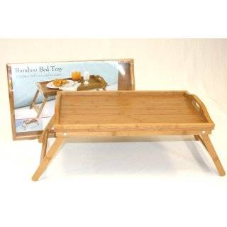 Pair of Folding Bamboo Bed Trays Breakfast Trays
