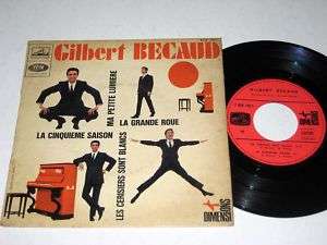 45 RPM EP W/PIC SLEEVE Gilbert Becaud FRENCH PRESS NM   