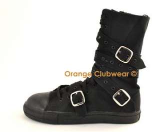 DEMONIA TYRANT 204ST Mens Goth Punk Sneaker Calf Boots  