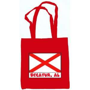  Decatur Alabama Souvenir Tote Bag Red: Everything Else