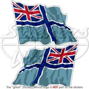 BRITISH CIVIL AIR ENSIGN Waving Flag Britain UK 3 (75mm) Vinyl Bumper 