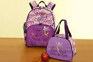 Disney Store Tinkerbell Fairies Lunch Tote Backpack Set  