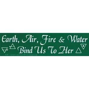  Earth, Air, Fire & Water Bumber Sticker: Everything Else