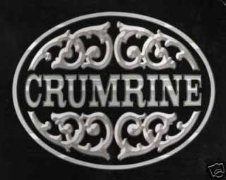 CRUMRINE ~TEXAS~ Western Rodeo Buckle Silver/Gold  