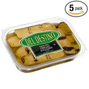 Del Destino Italian Style Grilled Zucchini in Oil, 13.75 Ounce Trays 