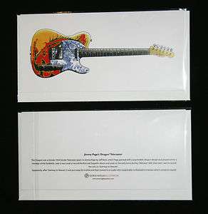   Pages Fender Telecaster Dragon guitar Greeting Card, DL size  