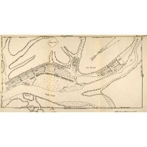  1939 Print Earliest Map of Galena Illinois 1838 Plat 