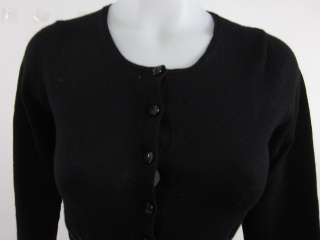 ABSOLU Black Wool Button Down Long Sleeve Sequin Sweater Top Sz S