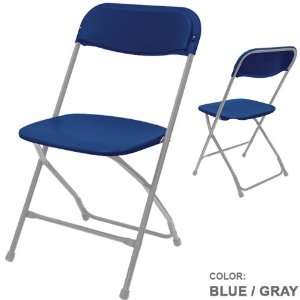  Phoenixx Plastic Folding Chair Color: Blue / Grey (6pcs 