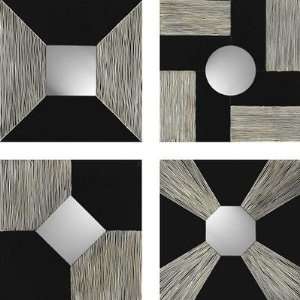    Geometric Contemporary Wall Mirror (Set of 4): Home & Kitchen