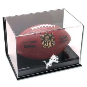   Lions Wall Mounted Football Logo Display Case: Sports & Outdoors