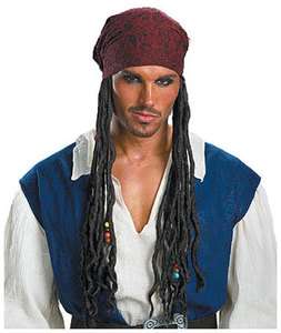 Jack Sparrow Headband Wig   Pirates of the Caribbean Accessory  