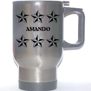  Personal Name Gift   AMANDO Stainless Steel Mug (black 