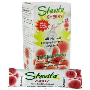  Stevita Fruit Flavored Stevita Drink Mix Sticks, Cherry 10 