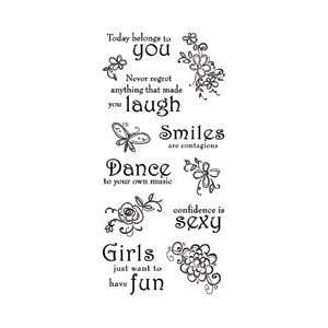   Clear Stamps 4X8 Sheet   Thoughts For The Day Arts, Crafts & Sewing