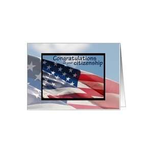  US citizenship American flag Congratulations Card: Health 