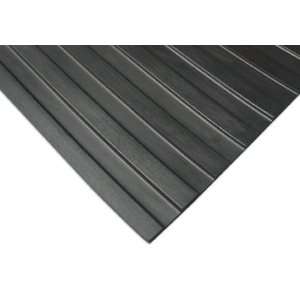 Rubber Cal Wide Rib Corrugated Rubber Floor Mat   3mm Thick x 4ft Wide 