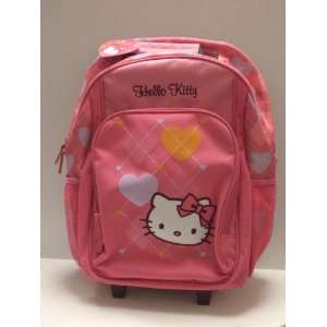  Hello Kitty Rolling Backpack Argyle Design: Patio, Lawn 