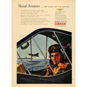  1954 Ad Aviator Convair Navy Sea Dart Plane Aviation 