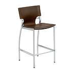 Aldo Black Leather Modern Counter Stool Stainless Steel items in 