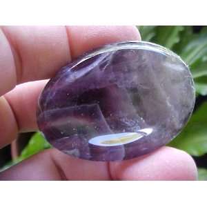  A5707 Gemqz Fluorite Oval Worry Stone Healing From China 