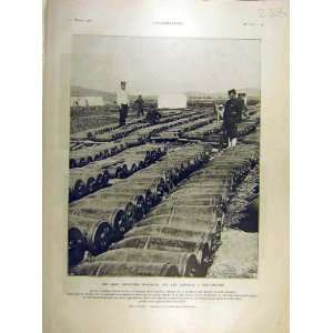 1905 Bomb Shells Japanese Port Arthur War French Print  