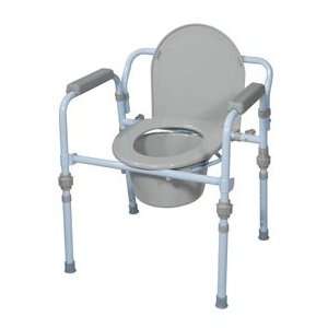  Folding Bedside Commode Seat with Commode Bucket and 