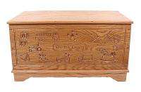 Amish Boys OakToy Box Carved Personalized NEW Gift Amish Hand Made in 