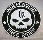 Lone Wolf Independent Free Rider 0%er Biker Back Patch