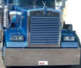 KENWORTH W900 20 INCH TEXAS STYLE STAINLESS BLIND MOUNT BUMPER  