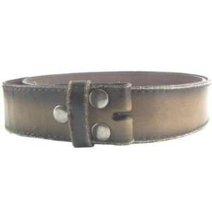 Vintage Look Unisex Distressed 40MM Brown Leather Strap Belt Snap on 